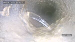 Pipeline Leakage - On of the defect identified and mapped using Pipeline Inspection Software