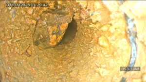 Blockage - One of the defect identified and mapped using Pipeline Inspection Software